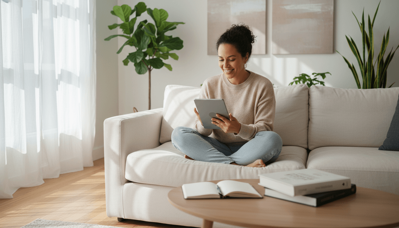 Professional reviewing positive customer testimonials and feedback